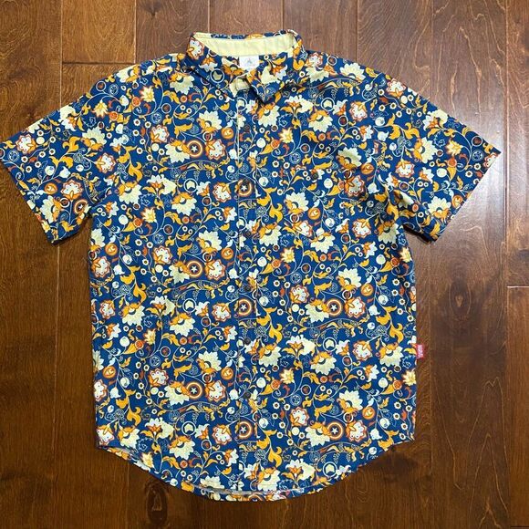 Disney Marvel Avengers Hawaiian Blue Button Front Shirt Cotton Mens Size Medium - Picture 3 of 8